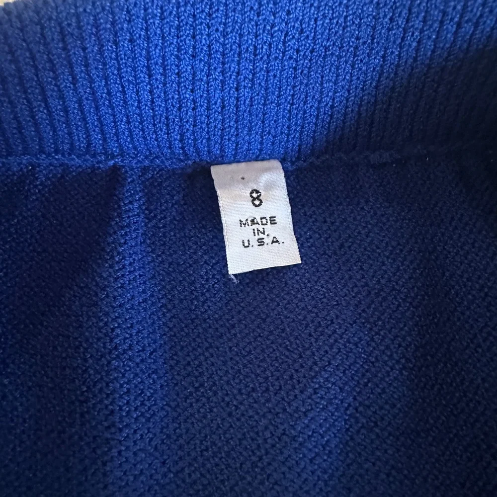 Elegant Blue Women's Knit Pull On Skirt - Size 8